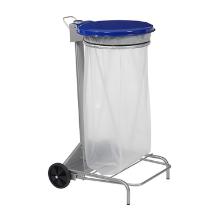 ZAKHOUDER MOBIEL 110L GRIJS MET PEDAAL EN BLAUW DEKSEL 44X53X90CM (1) artikelfoto