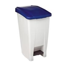 PEDAALEMMER MOBIEL 60L WIT-DEKSEL BLAUW 49X38X70CM (1) artikelfoto