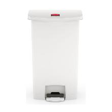 POUBELLE A PEDALE SLIM JIM® STEP-ON 30L FS RUBBERMAID BLANC 42X27X53CM (1) photo du produit