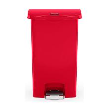 POUBELLE A PEDALE SLIM JIM® STEP-ON 50L FS RUBBERMAID ROUGE 46X29X72CM (1) photo du produit