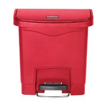 POUBELLE A PEDALE SLIM JIM® STEP-ON 15L FS RUBBERMAID ROUGE 37.7X23X39.9CM (1) photo du produit