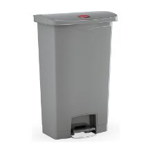 POUBELLE A PEDALE SLIM JIM® STEP-ON 30L FS RUBBERMAID GRIS 42X27X53CM (1) photo du produit