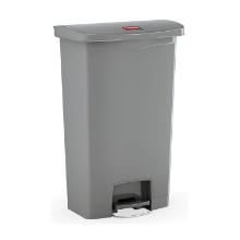 POUBELLE A PEDALE SLIM JIM® STEP-ON 50L FS RUBBERMAID GRIS 46X29X72CM (1) photo du produit