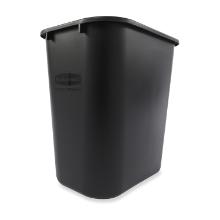 POUBELLE RECTANGULAIRE 26.6L RUBBERMAID NOIR 36.5X26X38CM (1) photo du produit