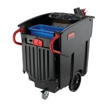 COLLECTOR MEGA BRUTE RUBBERMAID NOIR 450L 133X70X108CM (1) photo du produit