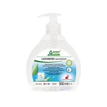 SAVON MAINS GREEN CARE LAVAMANI SENSATION HYPO-ALLERGENIQUE AVEC POMPE(10X500ML) photo du produit
