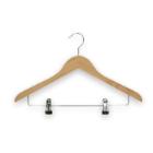 KLEERHANGER MET ROKCLIPS EN ROKINKEPINGEN HOUT NATUREL GELAKT (100) artikelfoto