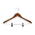 KLEERHANGER MET ROKCLIPS EN ROKINKEPINGEN HOUT-KASTANJEBRUIN 44CM (100) artikelfoto