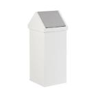 POUBELLE CARRO-SWING 55L ALU BLANC 36X36X100CM (1) photo du produit