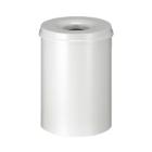CORBEILLE A PAPIER 30L RONDE AVEC ETOUFFOIR V-PART BLANC MAT D.33.5X47CM (1) photo du produit