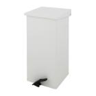 POUBELLE A PEDALE CARRO-KICK 55L ALU BLANC 30X30X60CM (1) photo du produit