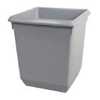CORBEILLE A PAPIER 21L CARRE GRIS 28X28X31CM (1) photo du produit