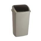 POUBELLE AVEC COUVERCLE BASCULANT 50L GRIS/NOIR 40X31X68CM (12) photo du produit