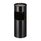 CENDRIER/CORBEILLE ROND 30L NOIR AVEC SEAU INTERIEUR EN METAL 24.3X61.3CM ( photo du produit