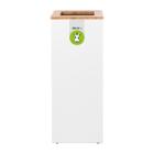 POUBELLE LUNE PAXA LARGE 65L BLANC/VERT ORGANIC 30X30X72CM (1) photo du produit