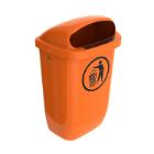 POUBELLE DIN-PK 50L ORANGE 43.2X34X74CM (1) photo du produit