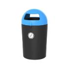 POUBELLE METRO DOME 100L NOIR/BLEU D.52.2X97.3CM (1) photo du produit