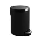 POUBELLE A PEDALE ARTISTIC 5L MAT NOIR EKO AVEC SEAU INTERIEUR D.20.5X29CM (1) photo du produit