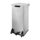 POUBELLE A PEDALE CARRO-KICK MOBILE 110L ALU 39X39X80CM (1) photo du produit