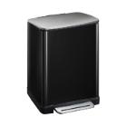 PEDAALEMMER E-CUBE 50L EKO ZWART/MAT RVS  FPP 50X34.5X65CM (1) artikelfoto