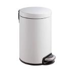 POUBELLE A PEDALE SERENE 12L EKO BLANC AVEC SEAU INT.PLASTIC 24.8X32.5X40CM (1 photo du produit