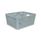 PANIER DE RANGEMENT HOZON EMPILABLE 5,8L BLEU PASTEL 23X28,2X12CM (24) photo du produit