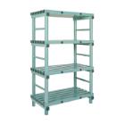 ETAGERE EN PVC 4 TABLETTES BOUT ANTRACITE 1000X400X1820MM (1) photo du produit
