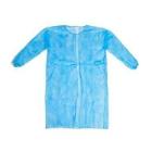 BLOUSE MEDICALE PPSB BLEU CLAIR AVEC LIENS ET POIGNET ELASTIQUE (10X10) photo du produit