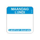 ROULEAU LABELFRESH-EASY -DISSOLVABLE - 22X22MM - MAANDAG/LUNDI (6X500 ETIQ.) photo du produit