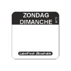 ROULEAU LABELFRESH-EASY -DISSOLVABLE - 22X22MM - ZONDAG/DIMANCHE (6X500 ETIQ.) photo du produit
