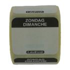 ROL LABELFRESH - EASY - 30X25MM - ZONDAG/DIMANCHE (6X1000 ETIKETTEN) artikelfoto