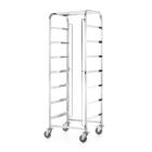 CHARIOT POUR CASIERS DE LAVAGE INOX 7 ETAGES LIVRE EN KIT 61.5X56X171CM (1) photo du produit