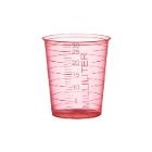 MEDICATIEPOTJES - 30CC - SMAL/HOOG - GEGRADUEERD - ROOD (60X80) artikelfoto