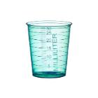 GODET A MEDICAMENT - 30CC - ETROIT/HAUT - GRADUE - VERT (60X80) photo du produit