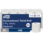 PAPIER TOILETTE TORK TRADITIONNEL ADVANCED 2PLIS 9.4X12CM 400CPS T4 (30) photo du produit