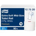 PAPIER TOILETTE TORK PREMIUM SOFT MID-SIZE ROULEAU 2PLIS 90M T6 (27) photo du produit