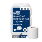 PAPIER TOILETTE TORK SMARTONE MINI ADVANCED CP.2PLIS 620CPS T9 (12) photo du produit