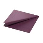 SERVIETTE DUNI PAP. PRUNE 40X40CM 3PLIS 1/4 (8X125) photo du produit