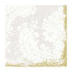 SERVIETTE DUNI PAP. ROYAL WHITE 33X33CM 3PLIS 1/4 (10X50) photo du produit