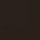 SERVIETTE DUNI PAP. NOIR 40X40CM 2PLIS 1/4 (10X125) photo du produit