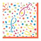 SERVIETTE DUNI PAP. CONFETTI 33X33CM 3PLIS ¼ (10X50) photo du produit