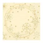 SERVIETTE DUNI PAP. STAR SHINE CREAM 33X33CM 3 PLIS ¼ (10X50) photo du produit