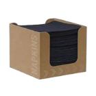 SERVIETTE BIO DUNISOFT NOIR 20X20CM 1/4 DISTRIBUTEUR EN CARTON (24X50) photo du produit