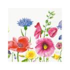 SERVIETTE DUNI PAP. FLOWY MEADOW 33X33CM 3 PLIS 1/4 (10X50) photo du produit