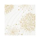SERVIETTE DUNI PAP. SPARKLY WHITE 33X33CM 3 PLIS 1/4 (10X50) photo du produit