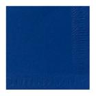 SERVIETTE DUNI PAP. BLEU FONCE 33X33CM 3PLIS 1/4 (8X125) photo du produit