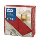 SERVIETTE TORK LINSTYLE PREMIUM ROUGE 39X39CM 1/8 (PLIAGE LIVRET) (12X50) photo du produit