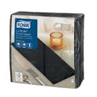 SERVIETTE TORK LINSTYLE PREMIUM NOIR 39X39CM 1/8 (PLIAGE LIVRET) (12X50) photo du produit