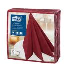 SERVIETTE TORK LINSTYLE PREMIUM DINNER NAPKIN BURGUNDY 39X39CM 1/4 (12X50) photo du produit