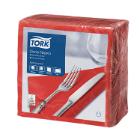 SERVIETTE TORK PAP. DINNER NAPKIN ROUGE 39X39CM 2PLIS 1/4 (12X150) photo du produit